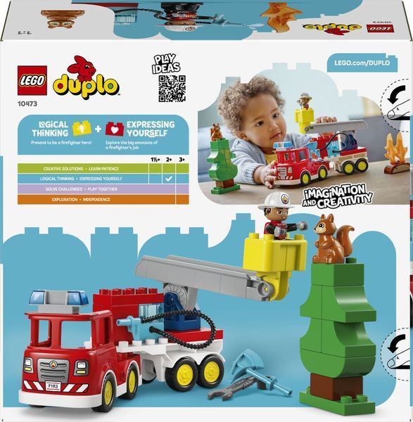 Конструктор LEGO DUPLO Town Пожежна машина зі шлангом і пожежником 10473 фото