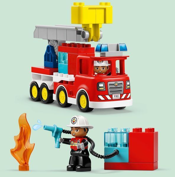 Конструктор LEGO DUPLO Town Пожежна машина зі шлангом і пожежником 10473 фото