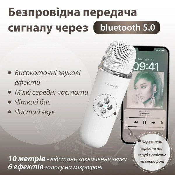 Колонка портативна з мікрофоном C-20 BT/TF/USB/FM 5 Вт Білий C20W C20W фото