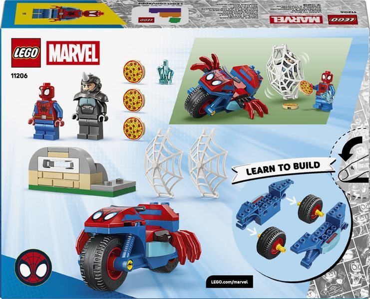 Конструктор LEGO Spidey Павук на мотоциклі проти Носорога 11206 фото