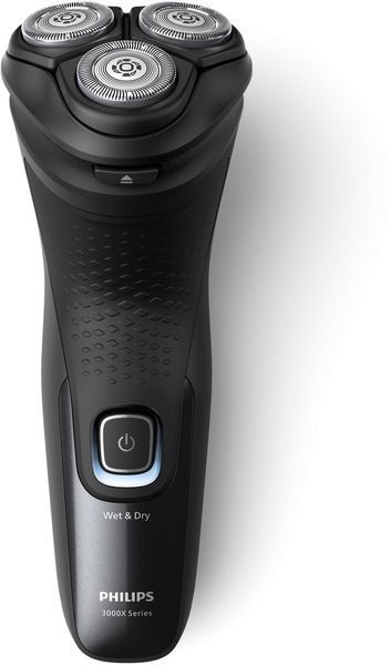 Бритва електр. Philips роторна Series 3000X, бритв.головок-3, Li-Ion, сух.+волог., тример, чорний X3051/00 фото