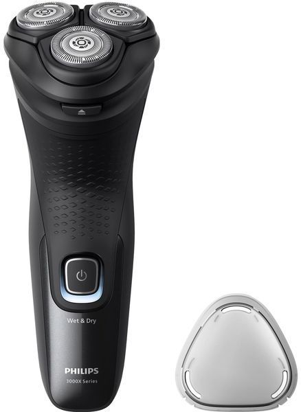 Бритва електр. Philips роторна Series 3000X, бритв.головок-3, Li-Ion, сух.+волог., тример, чорний X3051/00 фото