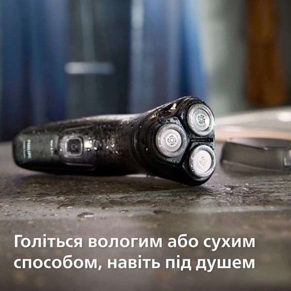 Бритва електр. Philips роторна Series 3000X, бритв.головок-3, Li-Ion, сух.+волог., тример, чорний X3051/00 фото