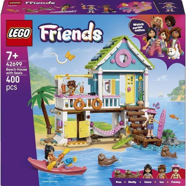 Конструктор LEGO Friends Пляжний будиночок з морськими котиками 42699 фото