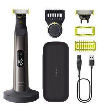Бритва електр. Philips OneBlade Pro 360, Li-Ion, сух.+волог., індикатор заряду, твердий чохол, чорний QP6652/61 фото