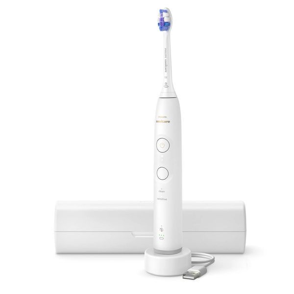 Щітка зубна електр. Philips, Sonicare 6100 Series, 62т. колив/хв, насадок-1, футляр, білий HX7400/06 фото